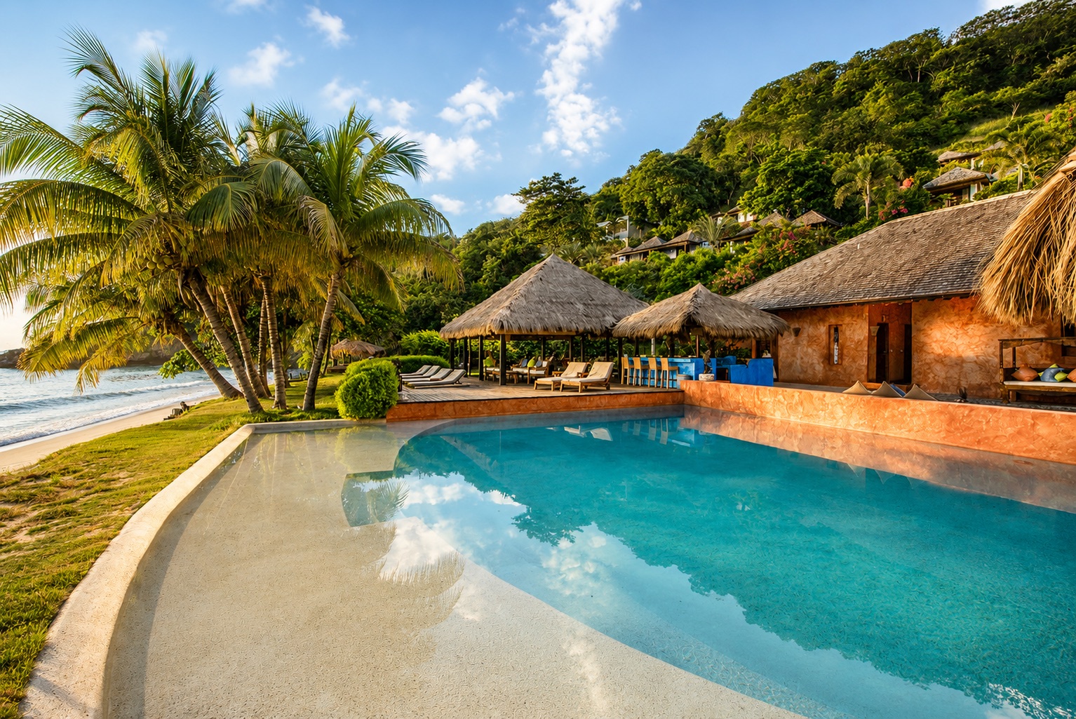 Laluna Resort in Grenada — minimalist Caribbean cottages in local redwood with private verandas