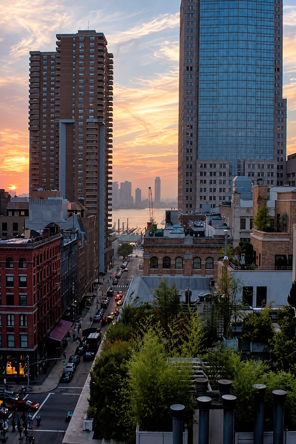 Tribeca Loft — view over the Tribeca skyline at dusk